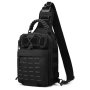 Kefit Fishing Backpack With Rod Holder Lightweight Tackle Sling Fishing Bag Storage Fishing Gear And Equipment - Black
