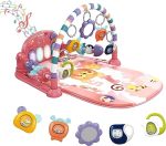 Dearlomum Baby Play Mat Gym Funny Play Piano Tummy Time Activity Mat With 5 Infant Sensory Toys Music And Lights Boy & Girl Gift