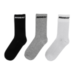 3-PACK White black grey Socks