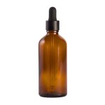 100ML Amber Glass Aromatherapy Bottle With Pipette - Matt Black 18 110