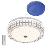 Rgb Colour Changing Ceiling Fitting With Frosted Patterned Glass Acrylic And Remote Control CF164 Rgb