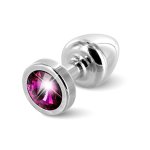 Diogol - Anni Butt Plug Round 25 Mm Silver & Pink