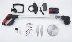 Cordless 2-IN-1 Electric Lawn Mower & Grass Trimmer Kit Rechargeable Battery Powered Brush Cutter Black