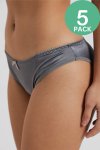 Senza 5 Pack Ladies Satin Panties With Lace Detail