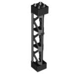 Parts Support 2 X 2 X 10 Girder Triangular Vertical - Type 4 - 3 Posts 3 Sections 95347 - Black
