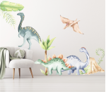 Watercolour Dino Wall Stickers - Full Dino Set