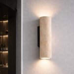 Eterna Travertine Round Up And Down Wall Light