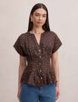 Jemma V Neck Blouse - 18 Luxton Spot