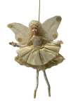 Fairy With Light & Dark Gold Dress 32CM