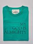 Mens My God Is Almighty Emerald Green T-Shirt - 3XL