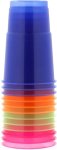 Pack Of 12 Cup Colour Shot Glass Set