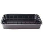 Roasting Pan Non Stick With V Grid And S steel Handles - 42 X 30 5 X 6 3CM