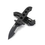 CRKT M21-12SFG Special Forces G10 Drop Point W veff Serrated Black Powder Coat Blade