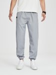 Men's Casual Cuffed Pants With Drawstring And Pockets Lightweight And Comfortable For Sports And Casual Wear