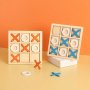 Solid Wood Tic-tac-toe - Perfect For Outdoor Entertainment & Timeless Coffee Table Game Great For Holidays Suitable For Young Players