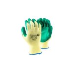 Gripper Seamless Yellow Shell – Crinkle Rubber Palm Coated Textured Palm Coated Rubber Poly Cotton Shell