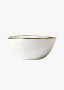 Zhen Organic Porcelain Small Bowl With Gold Rim