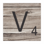 Tear Resistant Scrabble Letter V