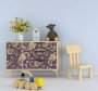Purple And Gold Paisley Decals For Furniture