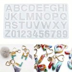 1PC Resin Glue 26 English Numbers And Letters Pendant Casting Silicone Mold Diy Epoxy Resin Silicone Mold Resin Jewelry Pendant