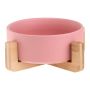 Haus Republik - Small Ceramic Bowl With Wooden Stand - Pink