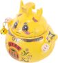 Ceramic Tea Canister And Cookie Jar Yellow Dragon Year 2024 Porcelain