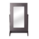 Tabletop Mirrored Jewellery Storage Cabinet Brown