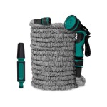 Flexible Garden Hose 30M Incl. Wall Bracket Spray Nozzle And Multi-spray