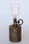 Metal & Glass LED Battery Operated Lamp 35X12CM