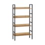 La Rochelle 4 Tier Metal & Wood Display Bookcase Shelving
