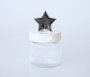 Glass Jar Silver Star Lid 18X10CM