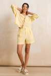 Relaxed Pleated Shorts - 16 Yellow