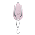 MINI Portable Keychain Mobile Phone Emergency Power Bank Type C - Iphone - Pink For Type C