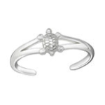 C945-C26215 - 925 Sterling Silver Turtle Adjustable TOE RING