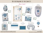 Cot Duvet Bedding Hot Air Balloon Set For Zuan