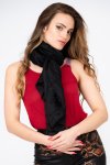 Plain Black Viscose Soft Crushed Scarf 1500×800