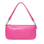 Ladies Handbag Satchel Hot Pink Crocodile Embossed