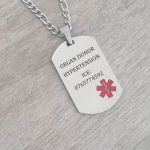 Matthew Personalized Men's Medical Alert Dog Tag Chain Ready In 3 Days
