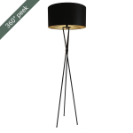 Mia Black Tripod Floor Lamp - Lamp Base Only
