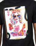 Queen Of Hearts Black T-Shirt - XL Black