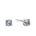 Sterling Silver Baby Blue Cubic Zirconia Kid&apos S Round Stud Earrings