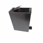 Sanitary Bin 21L Mild Steel Powder Coated Black - Sanitize Today
