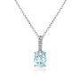 DESTINY 925 Sterling Silver Blue Topaz Serena Necklace