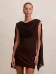 Bowie MINI Dress With Shawl - 18 Chocolate