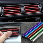 10PCS 20CM Fit For Car Air Conditioner Outlet Decorative U Shape Moulding Trim Decor Strips Car Styling Car Door Edge Corner Pro