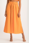 Palesa Linen Midi Skirt - Orange - S