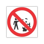 No Littering Safety Sign PV23