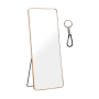 Arole Big Round Gold Corner Floor And Wall Mirror And Key Holder