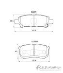 Stone Brake Pad Set Rear SP36780