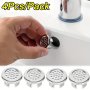 4PCS Plastic Overflow Rings For Kitchen & Bathroom Sinks - Decorative Basin Trim Accessories